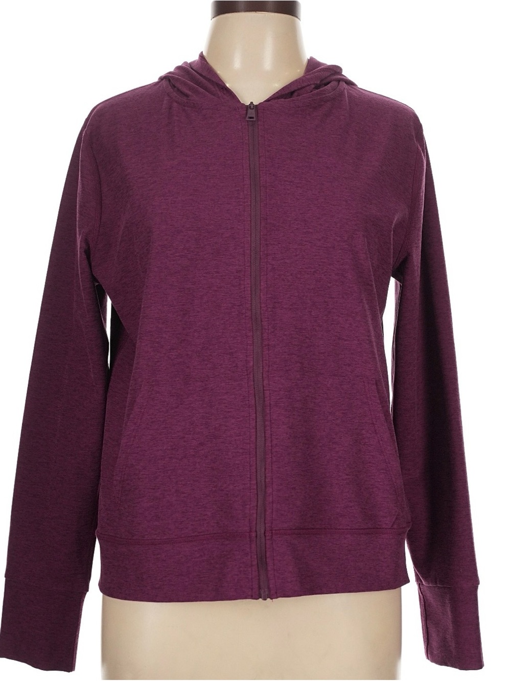 Beyond Yoga Hooded Workout Jacket in Plum